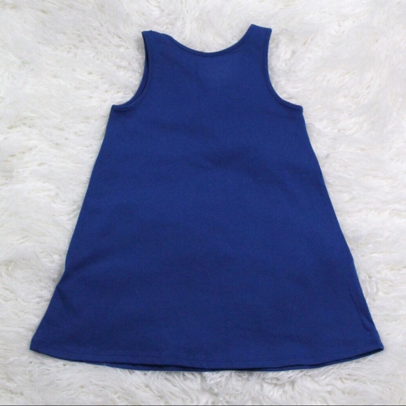 NWT Girls Joe Fresh Blue Graphic Pocket Tank Dress - Picture 5 of 6